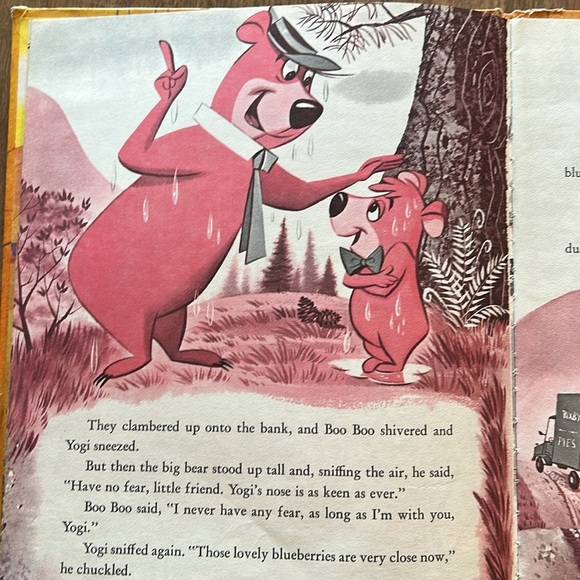 Vintage 1961 Hanna-Barbara’s “Yogi Bear” A Big Golden Book Hardback Children’s - Picture 8 of 13